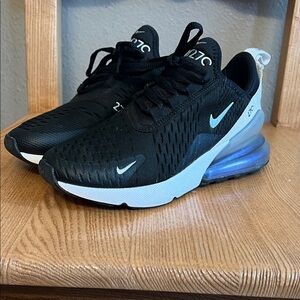 Nike Air Max 270, black and holographic purple uncommon colorway.